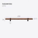 Maniglie NUX in noce e ottone