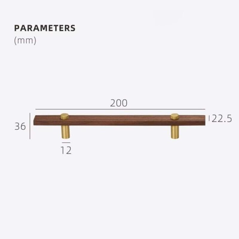 Maniglie NUX in noce e ottone