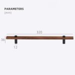 Maniglie NUX in noce e ottone