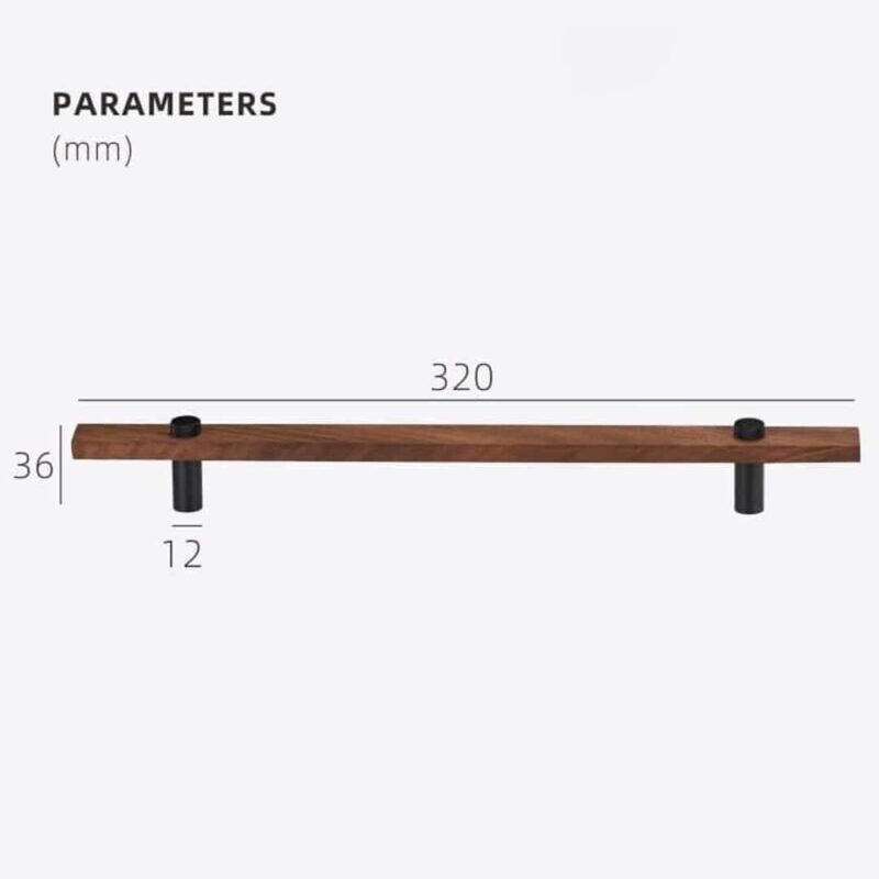 Maniglie NUX in noce e ottone