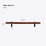 Maniglie NUX in noce e ottone