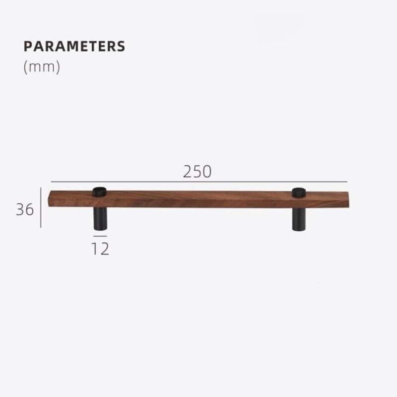 Maniglie NUX in noce e ottone