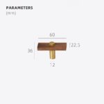 NUX Barra a T in noce e ottone