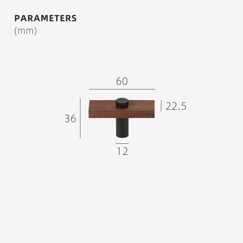 NUX Barra a T in noce e ottone