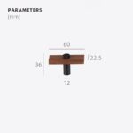 NUX Barra a T in noce e ottone