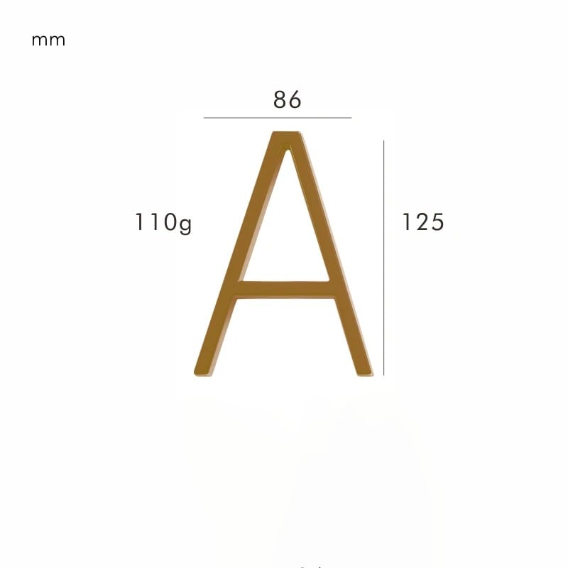 OBRE Satin Brass House Numbers