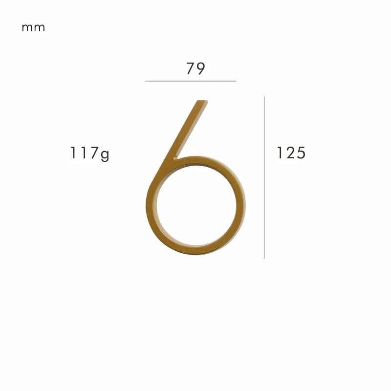 OBRE Satin Brass House Numbers