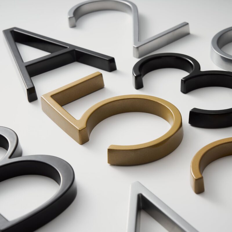 OBRE Satin Brass House Numbers