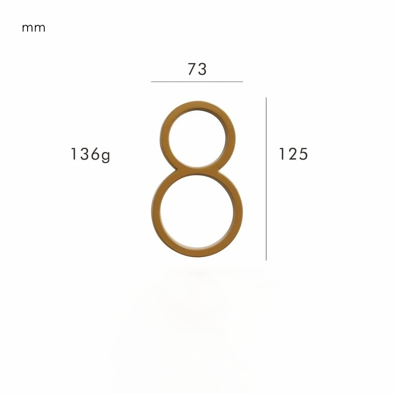 OBRE Satin Brass House Numbers