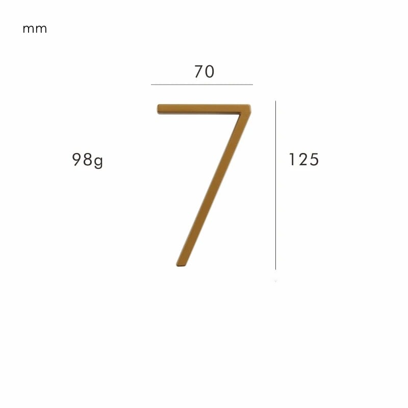 OBRE Satin Brass House Numbers