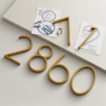 OBRE Satin Brass House Numbers