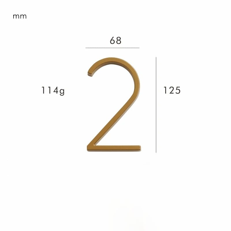 OBRE Satin Brass House Numbers