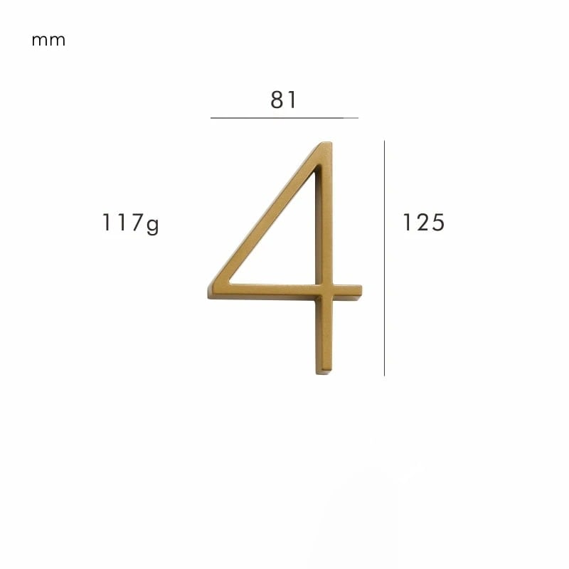 OBRE Satin Brass House Numbers