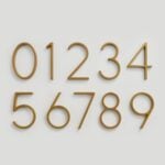 OBRE Satin Brass House Numbers