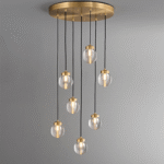 Lampadario a grappolo in ottone ORBIS