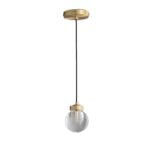 Lampada a sospensione singola ORBIS in ottone