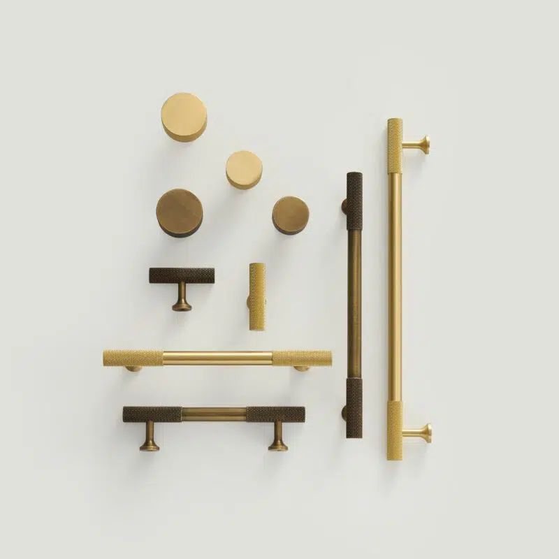 OSLO Knurled Brass Bar Handle 6 OSLO Knurled Brass Bar Handle