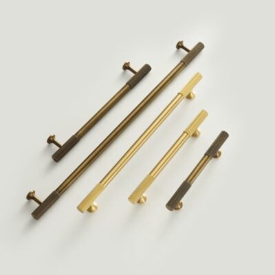 OSLO Knurled Brass Bar Handle