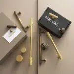 OSLO Knurled Brass Bar Handle