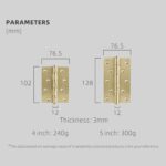 PETLYA Massief messing scharnieren