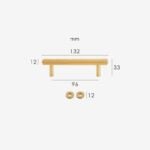 Maniglie zigrinate in ottone massiccio PLAKA