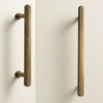 Maniglie zigrinate in ottone massiccio PLAKA