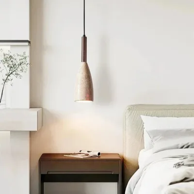 PLANA Stone & Wood Pendant Light