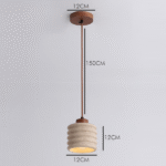 PRIM Stone & Walnut Pendant Light
