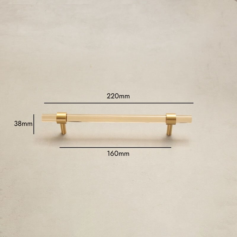 Acrylique PUR et poignées en laiton