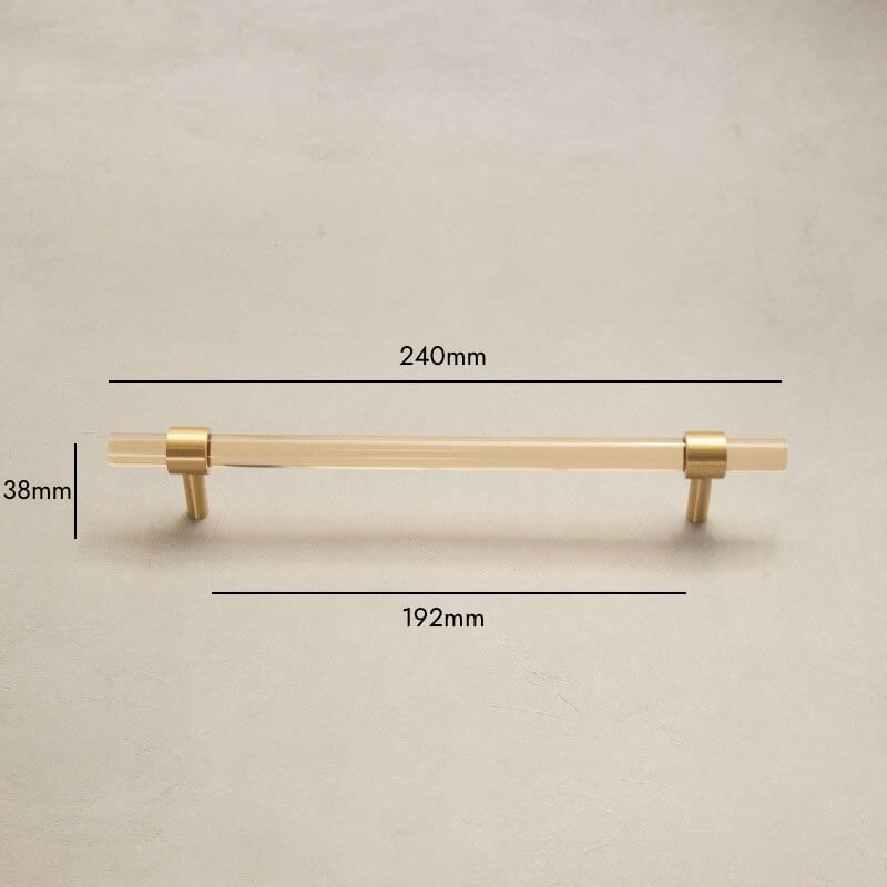 Acrylique PUR et poignées en laiton