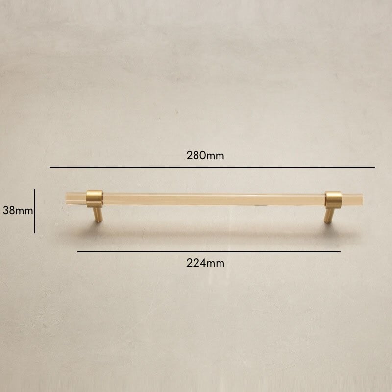 Acrylique PUR et poignées en laiton