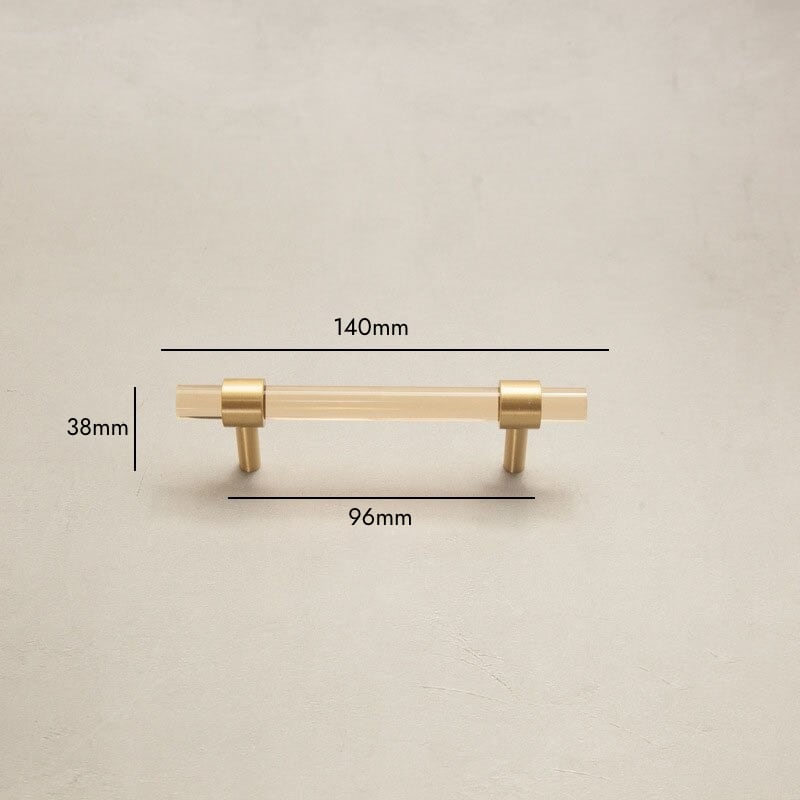 Acrylique PUR et poignées en laiton