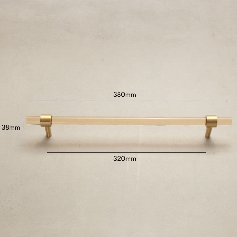 Acrylique PUR et poignées en laiton