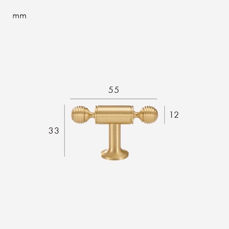 Barra en T de latón macizo GREPP