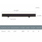 Poignées QUADRA en laiton massif