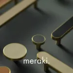 FERN Massief messing en lederen knop