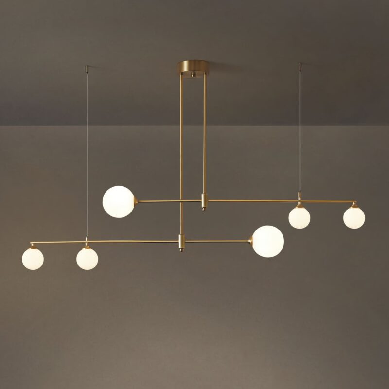 Lampadario in ottone RISTA