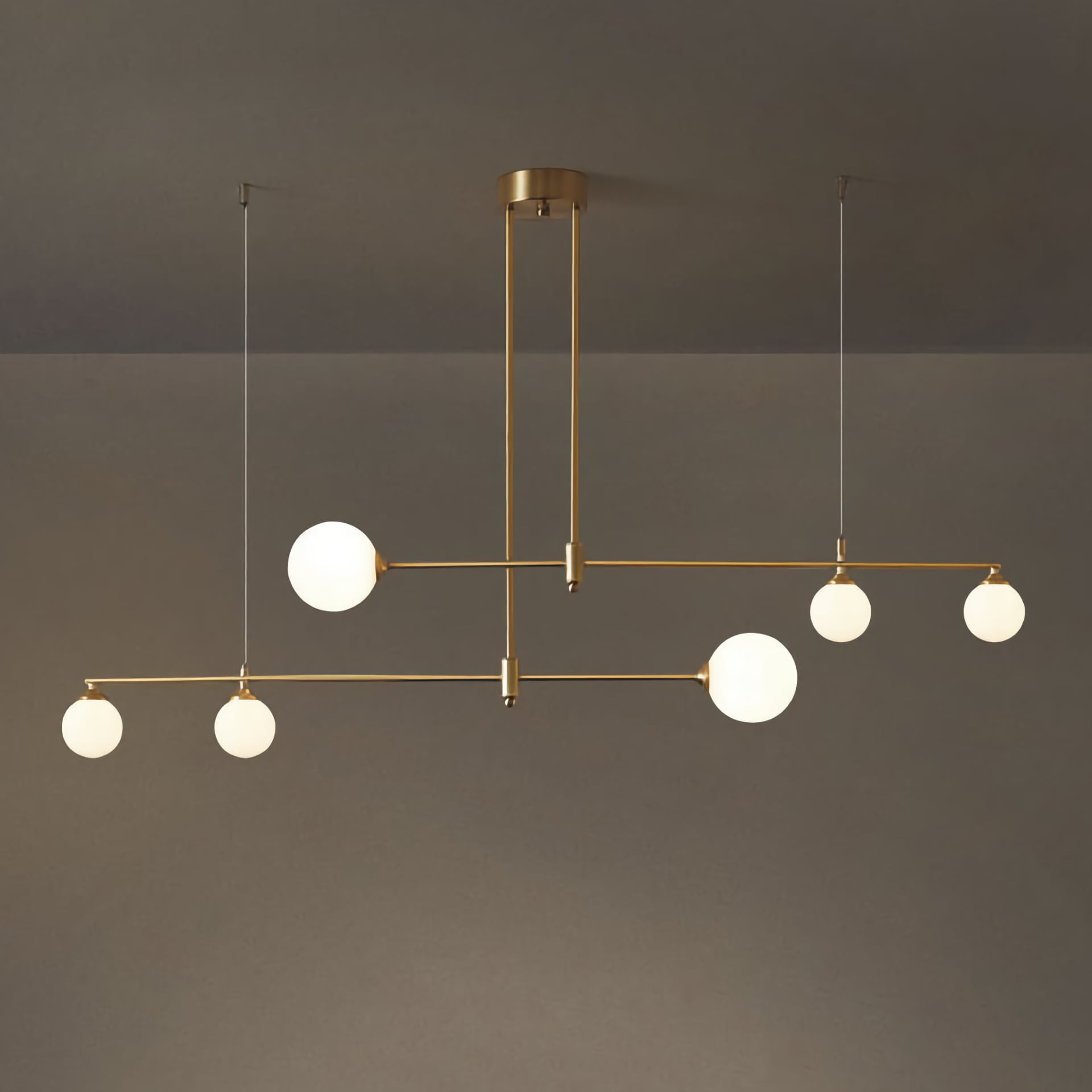 Lampadario in ottone RISTA