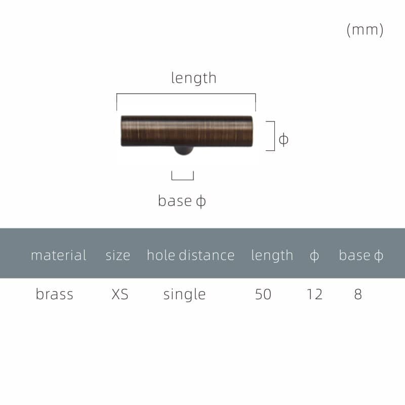 RONDE Barre a T in ottone massiccio 8 Barre a T in ottone massiccio RONDE