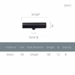 Barre a T in ottone massiccio RONDE