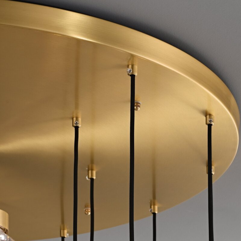 Lampadario a grappolo in ottone ORBIS
