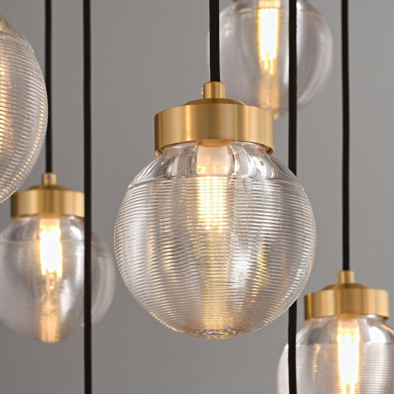 Lampadario a grappolo in ottone ORBIS