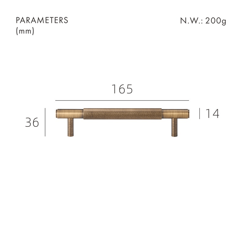 SAINZ Tiradores de latón macizo