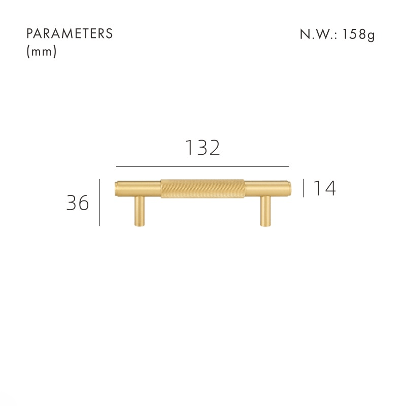 SAINZ Tiradores de latón macizo