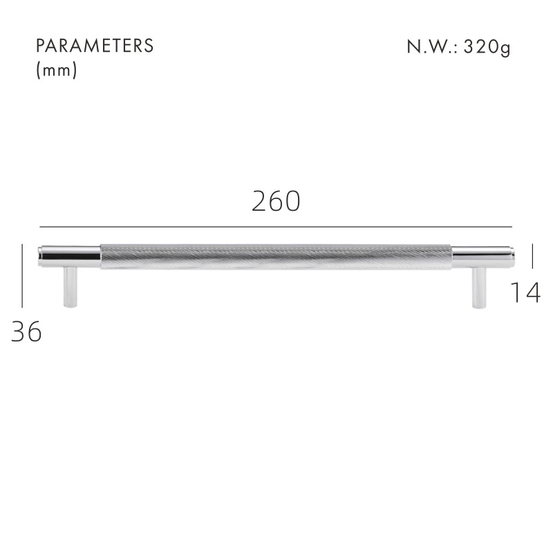 SAINZ Tiradores de latón macizo