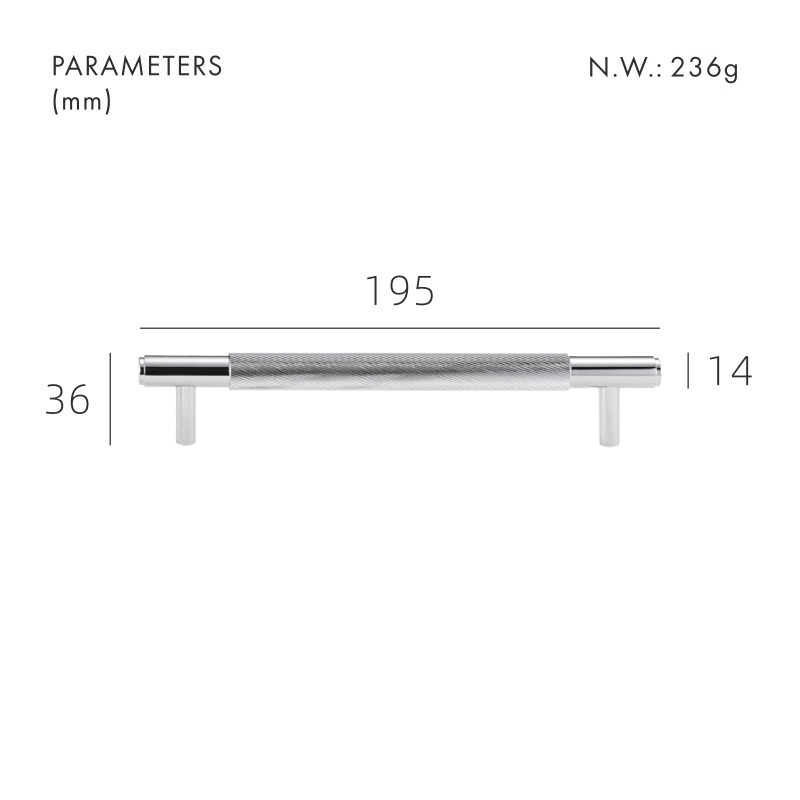 SAINZ Tiradores de latón macizo