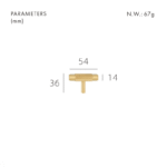 SAINZ Barra a T in ottone massiccio