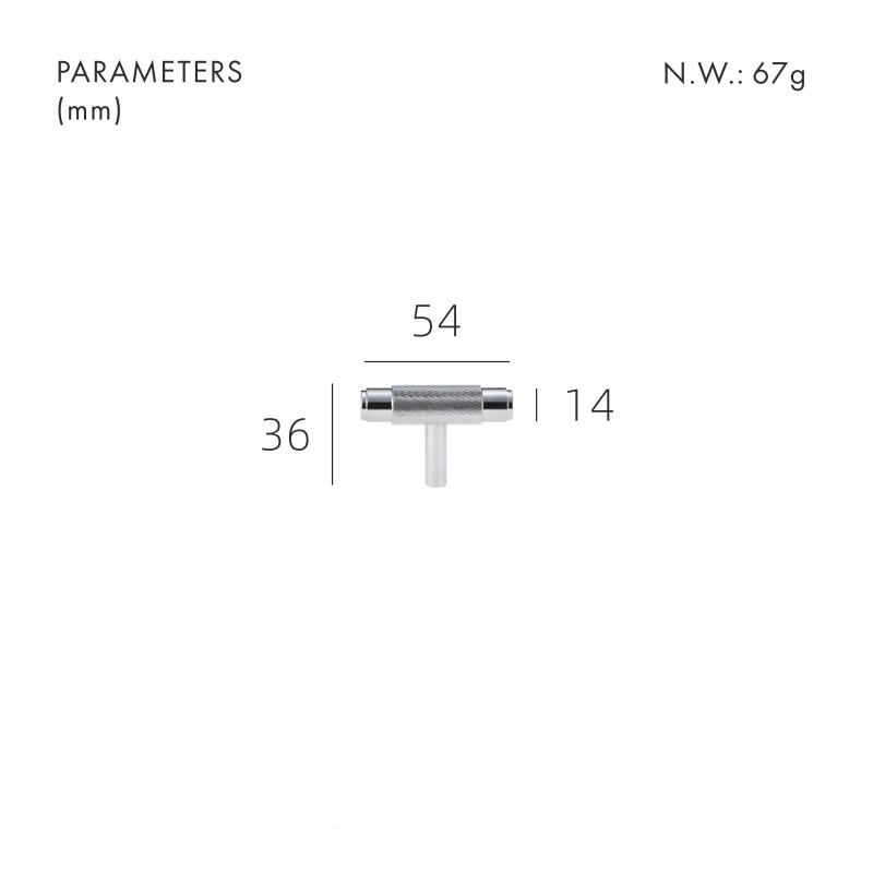 SAINZ Barra a T in ottone massiccio 9 SAINZ Barra a T in ottone massiccio