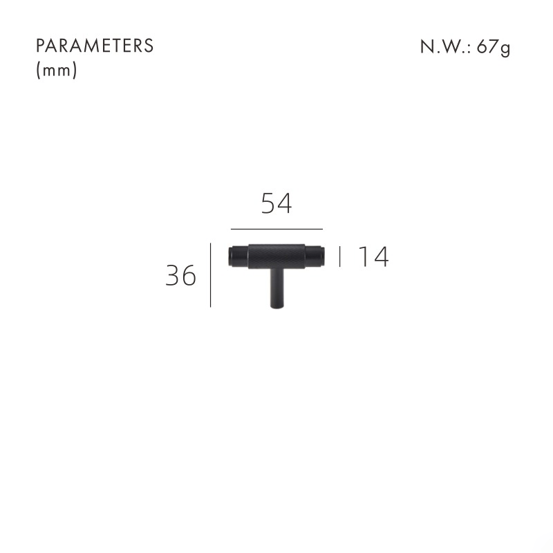 SAINZ Barra a T in ottone massiccio 8 SAINZ Barra a T in ottone massiccio