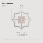 TESTA Star-Rückplatte aus massivem Messing